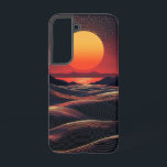 Lunar Dunes telefoonhoesje Samsung Galaxy Hoesje<br><div class="desc">Een gloeiende maan verlicht surrealistische zandduinen en combineert droomachtige beelden met nachtelijke rust.</div>