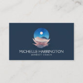 Lunar Echo Blue Volle Maan Schrijver, Life Coach Visitekaartje (Voorkant)