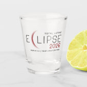 Lunar Eclipse 2026 Custom Location Commemorative Shot Glas (Voorkant)
