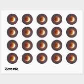 Lunar Eclipse Blood Moon Ronde Sticker (Vel)