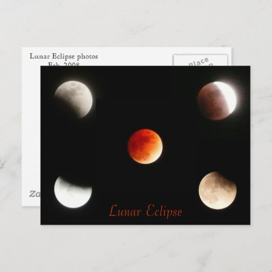 Lunar Eclipse Briefkaart (Voorkant / Achterkant)