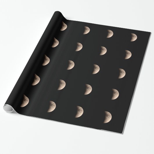 Lunar Eclipse met Craters Cadeaupapier (Uitgerold)