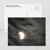 Lunar Eclipse met wolken Briefkaart (Voorkant / Achterkant)
