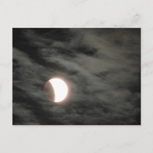 Lunar Eclipse met wolken Briefkaart (Voorkant)