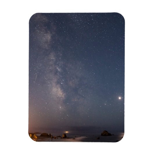 Lunar Eclipse & Milky Way | Bandon Beach Oregon Magneet (Verticaal)