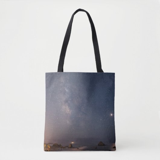 Lunar Eclipse & Milky Way | Bandon Beach Oregon Tote Bag (Voorkant)