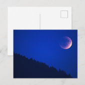 Lunar Eclipse over bos | Zug, Zwitserland Briefkaart (Voorkant / Achterkant)