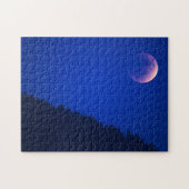 Lunar Eclipse over bos | Zug, Zwitserland Legpuzzel (Horizontaal)
