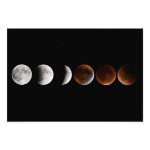 Lunar Eclipse Sequence Foto Afdruk