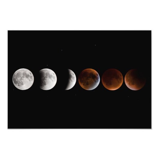 Lunar Eclipse Sequence Foto Afdruk (Voorkant)