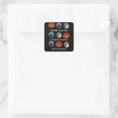 Lunar Eclipse Solar Eclipse Apocalyps Vierkante Sticker (Tas)