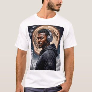 Lunar Eclipse T-shirt Cosmic Art Futuristic