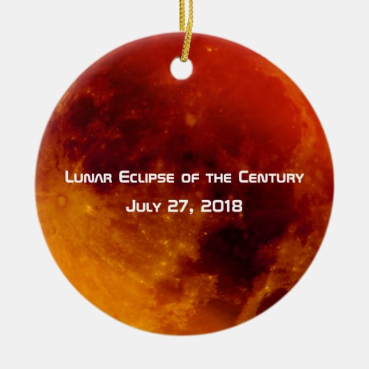 Lunar Eclipse van de eeuw Keramisch Ornament (Voorkant)