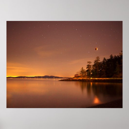 Lunar Eclipse Victoria, British Columbia Poster (Voorkant)