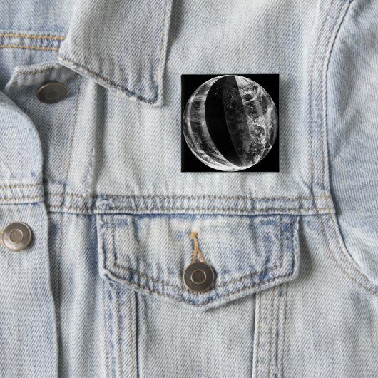 Lunar eclipse vierkante button 5,1 cm (In situ)