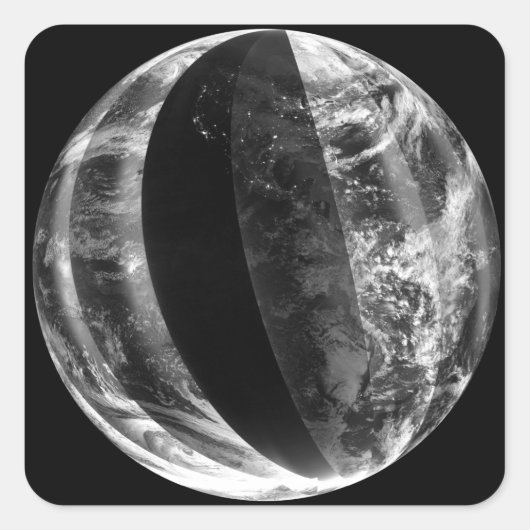 Lunar eclipse vierkante sticker (Voorkant)