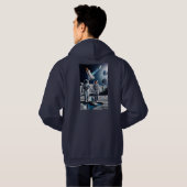 Lunar Expedition Crew Mannen Basic Hooded Hoodie (Achterkant volledig)