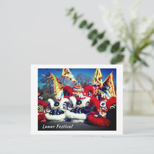 Lunar Festival Briefkaart (Staand voorkant)
