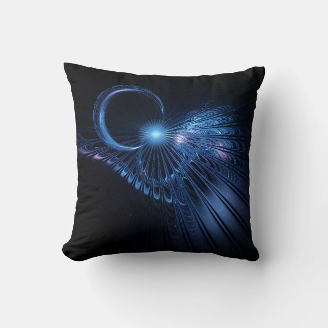 "Lunar Flight" — Abstracte geometrische langwerpig Kussen (Voorkant)