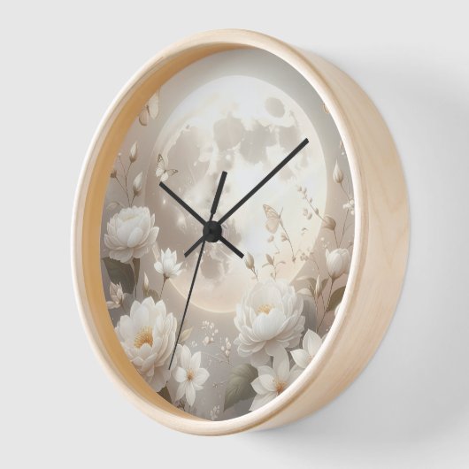 Lunar Floral Timepiece: Ethereal White Peonies & B (Hoek)