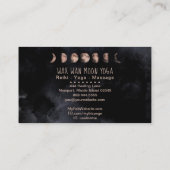 *~* Lunar Full Wax Wan ROOS GOLD Moon Phases Visitekaartje (Achterkant)