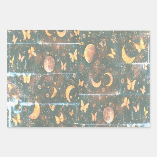 Lunar Gift Wrapping Paper – Celestial Moon Design (Voorkant 3)