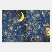 Lunar Gift Wrapping Paper – Celestial Moon Design (Voorkant)