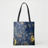 Lunar Glow Celestial Moon & Butterflies Tote Bag (Voorkant)