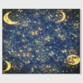 Lunar Glow Celestial Moon Cadeaupapier (Vlak)