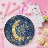 Lunar Glow Celestial Moon Papieren Bordje (Feest)