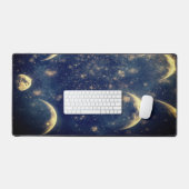 Lunar Glow Desk mat Night Sky Design (Keyboard & Muis)