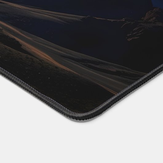 Lunar Glow Desk Mat - Volle Maan Over Rustige Maan (Hoek)