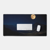 Lunar Glow Desk Mat - Volle Maan Over Rustige Maan (Keyboard & Muis)