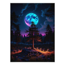 Lunar Glow Forest – een rustig kosmisch nachtlands