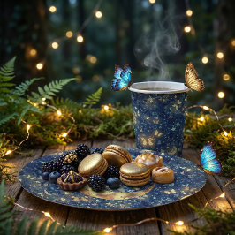 Lunar Glow Midnight Butterflies Party Papieren Bekers