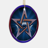 Lunar Goddess Pentagram Keramisch Ornament (Rechts)