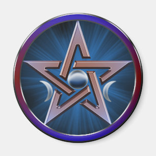 Lunar Goddess Pentagram Magnet