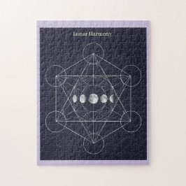 Lunar Harmony Monochrome Art Jigsaw Puzzle Legpuzzel