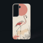 Lunar Heron Poise Telefoonhoesje Samsung Galaxy Hoesje<br><div class="desc">Een sierlijke reiger staat klaar onder een gloeiende maan,  omringd door delicaat riet. Dit hoesje straalt rust en natuurlijke elegantie uit met een mystieke touch.</div>