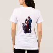 Lunar Howl beroemd gemaakt door Wolf Pack Harmony Tri-Blend Shirt (Achterkant)