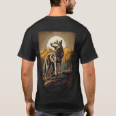 Lunar Howl: Wolf T-shirt (Achterkant)