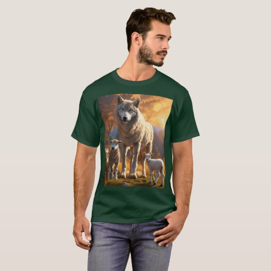 Lunar Howl: Wolf T-shirt ontwerp (Voorkant volledig)