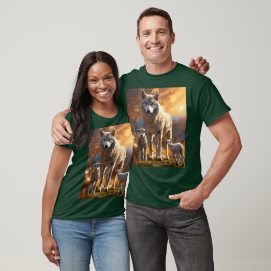 Lunar Howl: Wolf T-shirt ontwerp (Unisex)