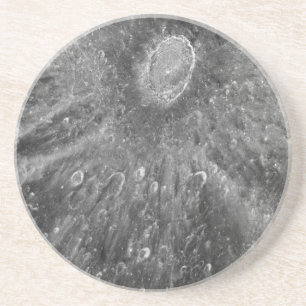 Lunar Impact Crater Tycho op Earth's Moon Zandsteen Onderzetter