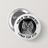 Lunar Jaar 4708 Jaar van de Tijger 2010 Ronde Button 5,7 Cm (Voorkant /achterkant)