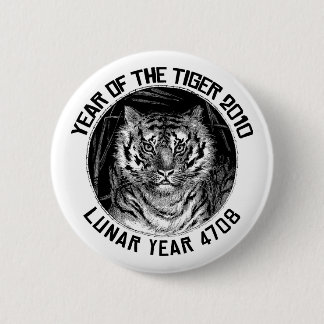 Lunar Jaar 4708 Jaar van de Tijger 2010 Ronde Button 5,7 Cm
