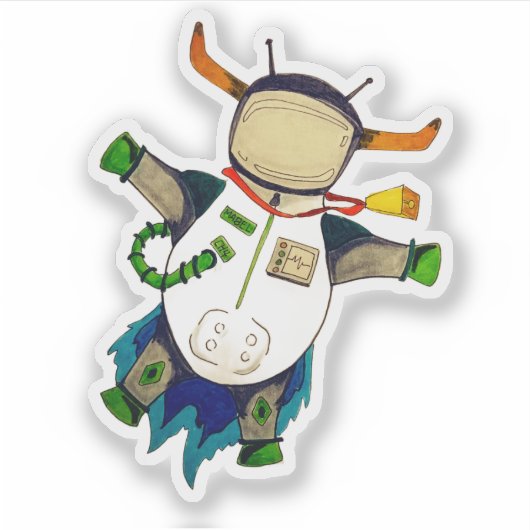 Lunar Longhorn Sticker (Voorkant)