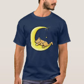 Lunar Love Yellow Tabby Cat T-Shirt (Voorkant)
