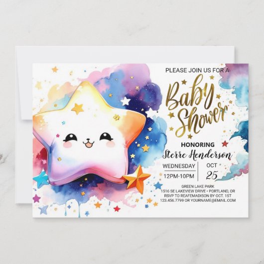 Lunar Love's Lullaby Baby shower Kaart (Voorkant)