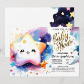 Lunar Love's Lullaby Baby shower Kaart (Voorkant / Achterkant)